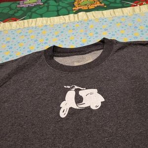 Vespa 🔥 Scooter Shirt 💎 Large Gray classic Tee ✨️